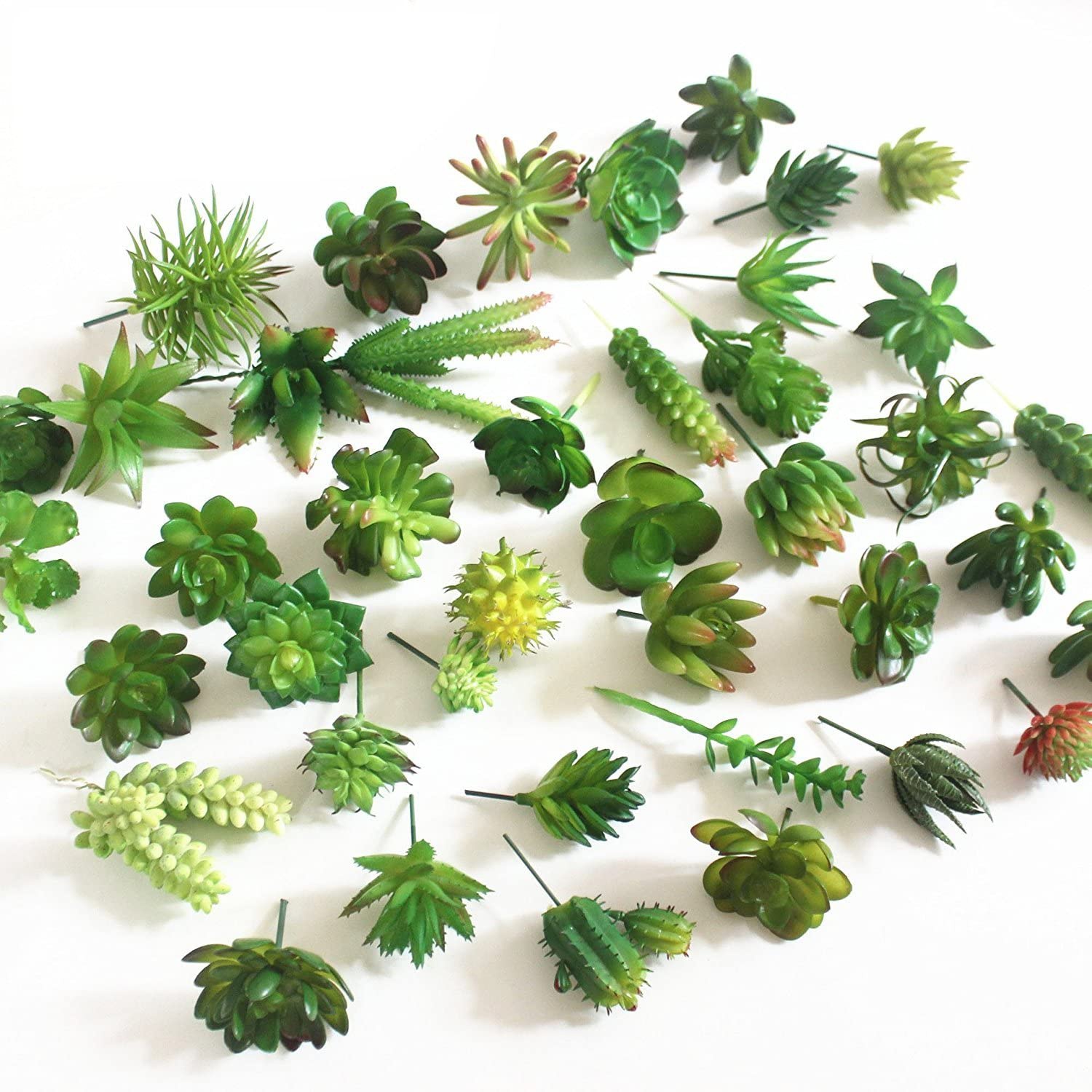 15pcs 인공 즙이 많은 식물 장식 혼합 가짜 다육  - Echeveria Succulent 리뷰 및 가격
