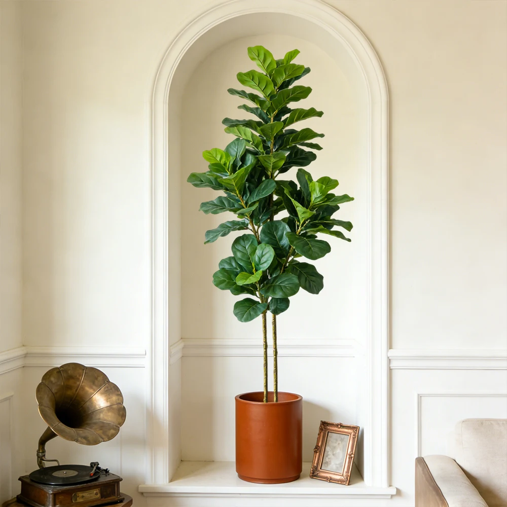 64/122cm 인조 피클무화과나무 가짜 오크 식물 열 - Ficus Lyrata Tree 리뷰 및 가격
