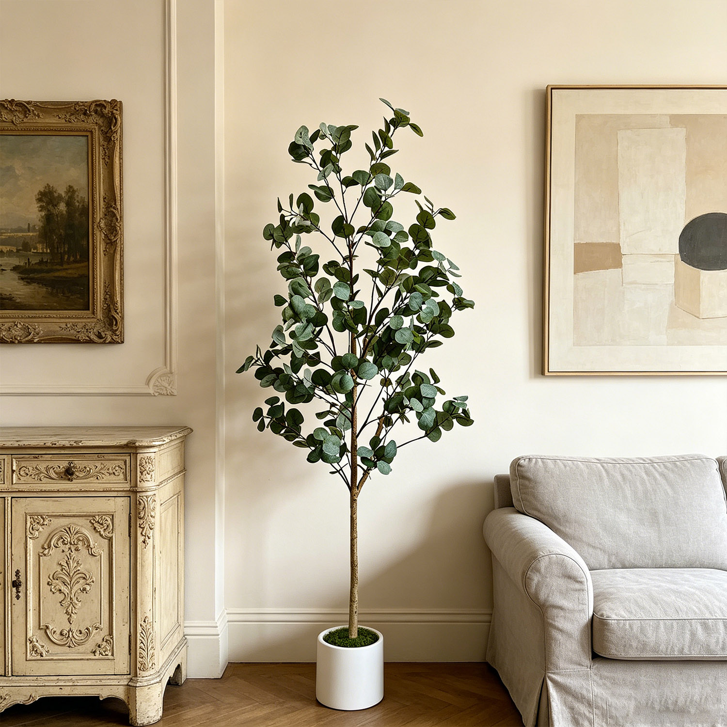 120-155Cm/5.1Ft 인공 유칼립투스 나무, 가 - Ficus Lyrata Tree 리뷰 및 가격