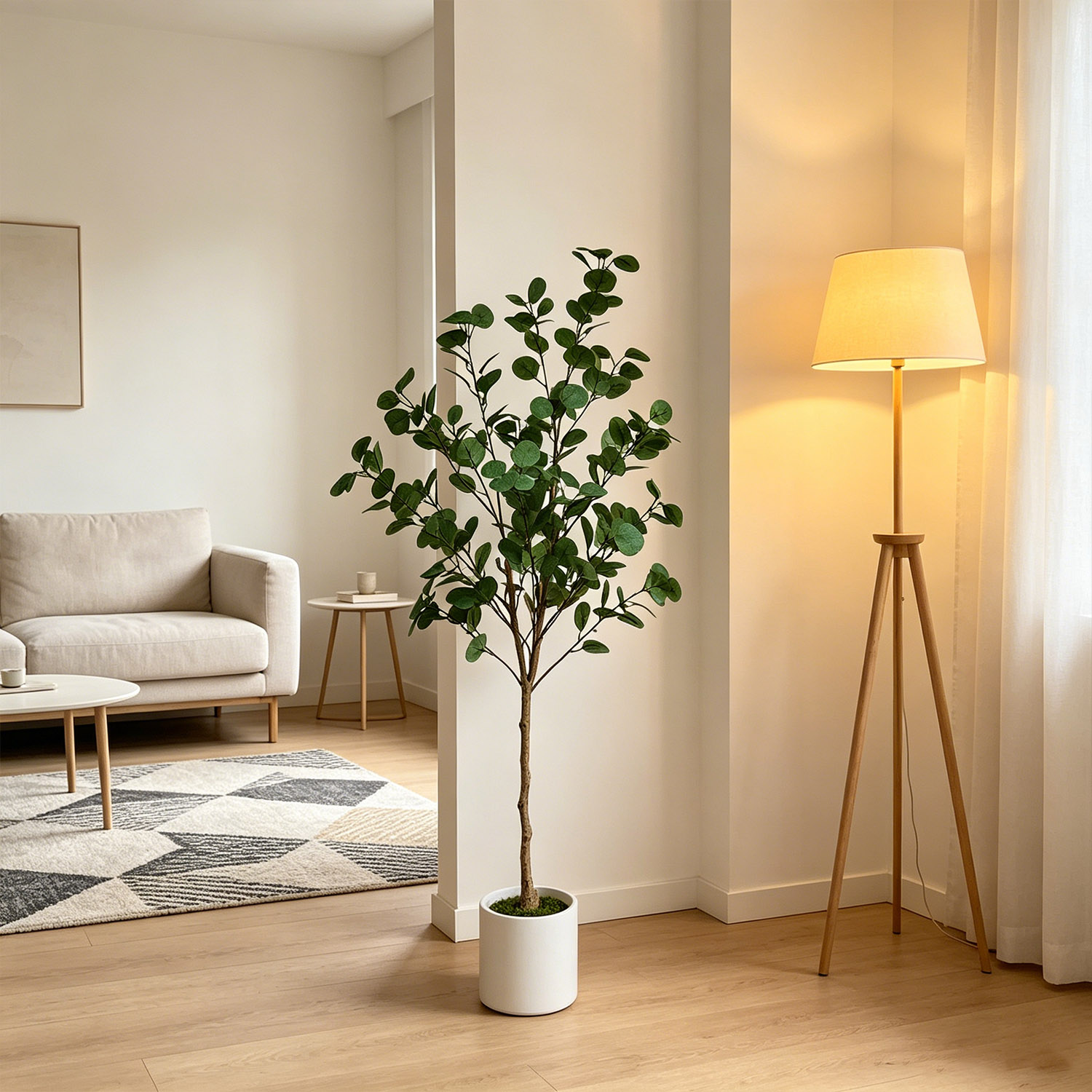 120-155Cm/5.1Ft 인공 유칼립투스 나무, 가 - Ficus Lyrata Tree 리뷰 및 가격